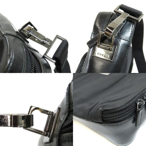 Gucci Logo Plate Shoulder Bag Nylon - Picture 9 of 10